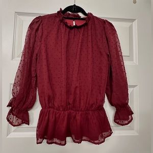 NEW* Francesca’s burgundy blouse